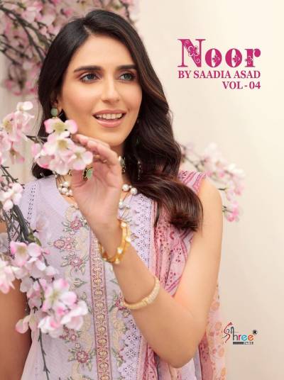 Noor Sadia Asad Vol 4 By Shree Fab Fancy Cotton Pakistani Salwar Kameez Collection